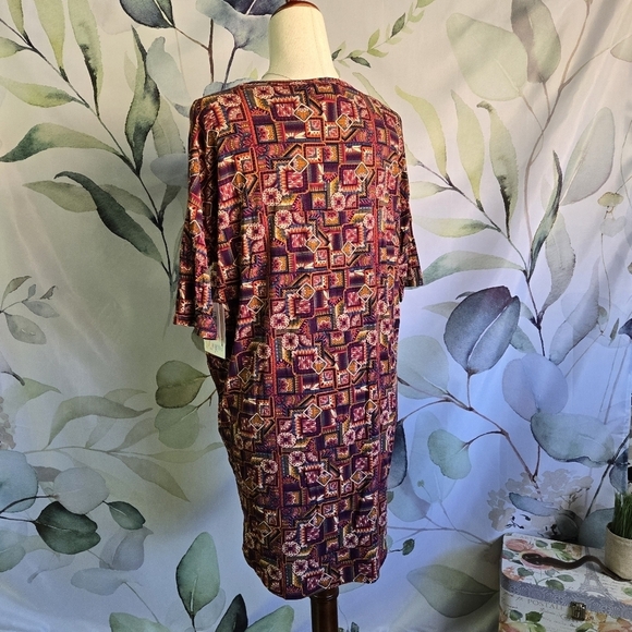 LULAROE | Irma Tunic In Hot Geometric Print Sz XXS - Picture 3 of 6